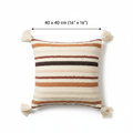 Handwoven stripe with tassels dimension image