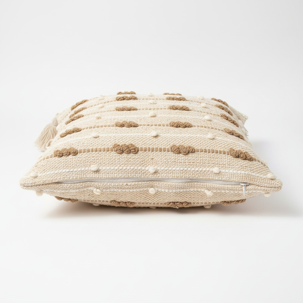 Back of cushion cover showing concealed zip closure